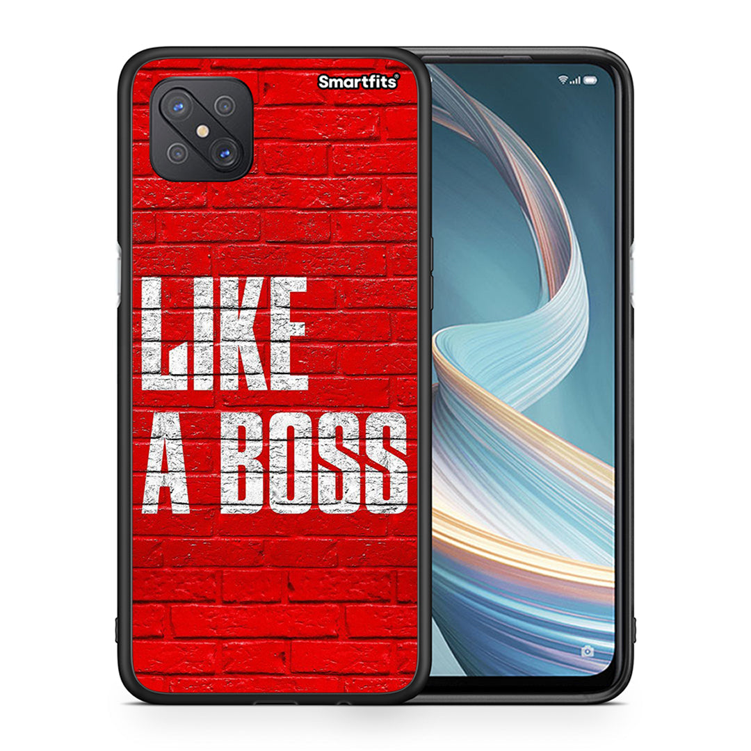 Θήκη Oppo Reno4 Z 5G Like A Boss από τη Smartfits με σχέδιο στο πίσω μέρος και μαύρο περίβλημα | Oppo Reno4 Z 5G Like A Boss case with colorful back and black bezels