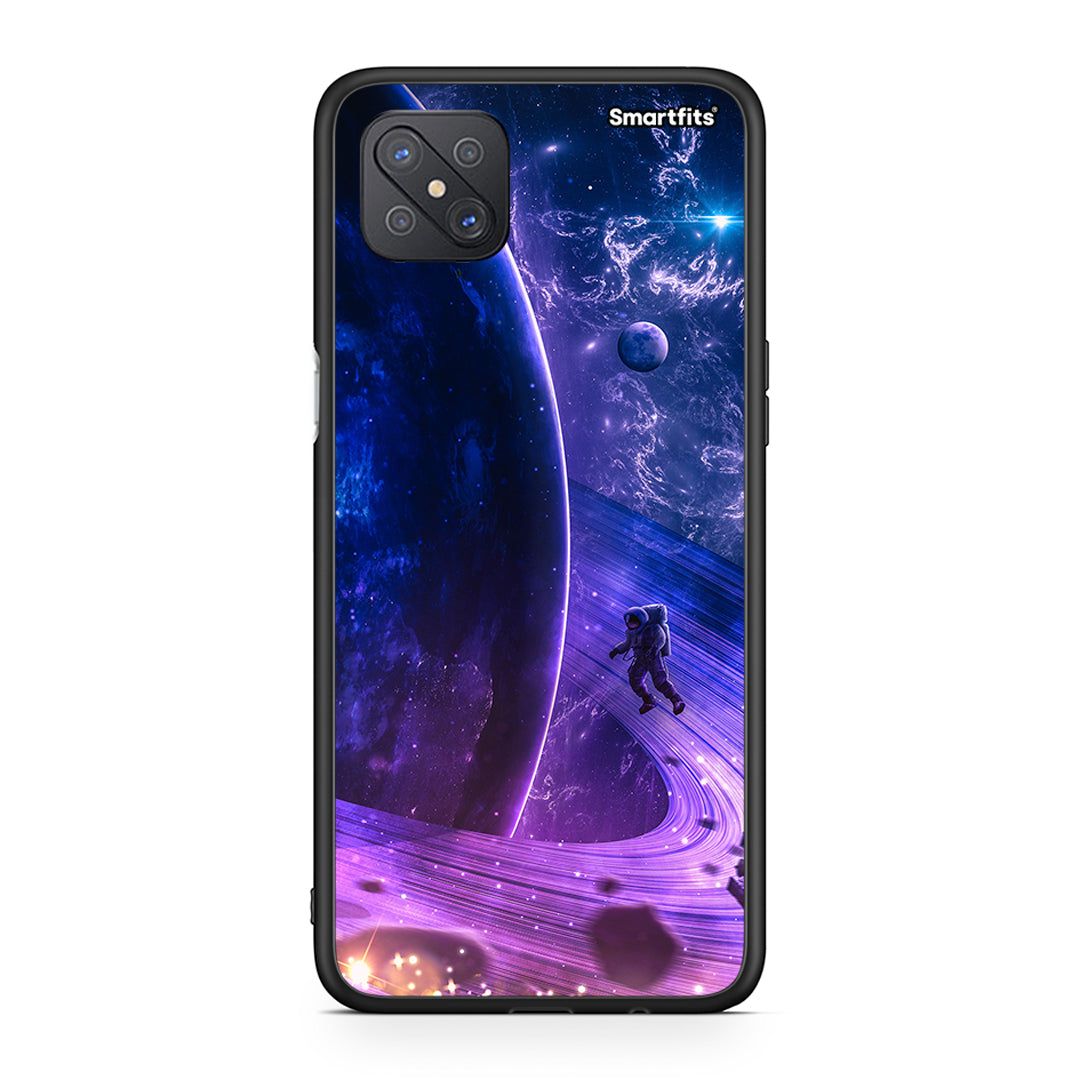 Oppo Reno4 Z 5G Lost Astronaut θήκη από τη Smartfits με σχέδιο στο πίσω μέρος και μαύρο περίβλημα | Smartphone case with colorful back and black bezels by Smartfits