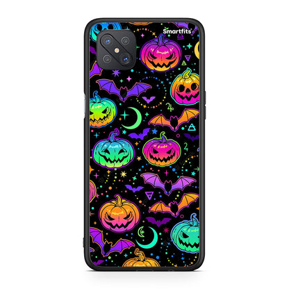 Oppo Reno4 Z 5G Neon Halloween θήκη από τη Smartfits με σχέδιο στο πίσω μέρος και μαύρο περίβλημα | Smartphone case with colorful back and black bezels by Smartfits