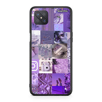 Thumbnail for Oppo Reno4 Z 5G Purple Aesthetic Collage θήκη από τη Smartfits με σχέδιο στο πίσω μέρος και μαύρο περίβλημα | Smartphone case with colorful back and black bezels by Smartfits