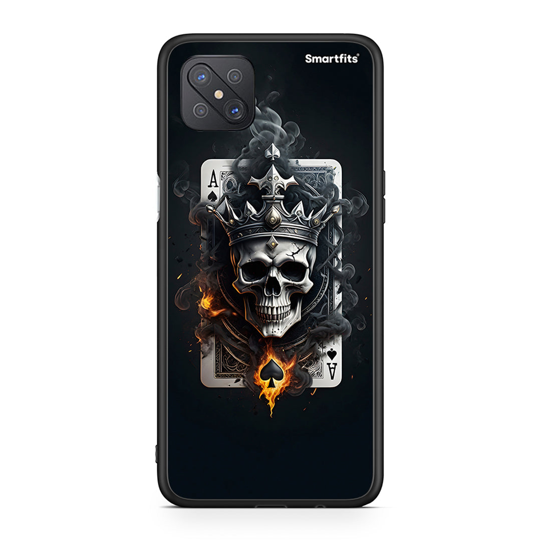 Oppo Reno4 Z 5G Skull King Ace θήκη από τη Smartfits με σχέδιο στο πίσω μέρος και μαύρο περίβλημα | Smartphone case with colorful back and black bezels by Smartfits