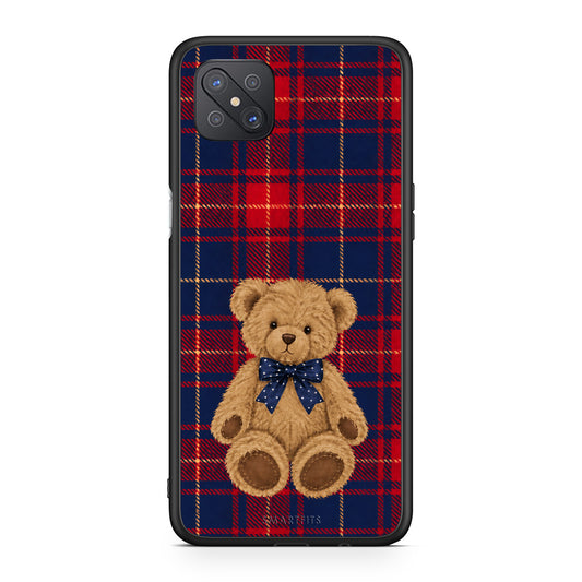 Θήκη Oppo Reno4 Z 5G / A92s Teddy Bear on Red and Navy Tartan από τη Smartfits με σχέδιο στο πίσω μέρος και μαύρο περίβλημα | Oppo Reno4 Z 5G / A92s Teddy Bear on Red and Navy Tartan case with colorful back and black bezels
