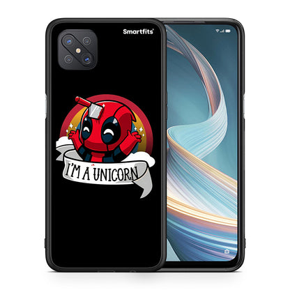 Θήκη Oppo Reno4 Z 5G Unicorn Deadpool από τη Smartfits με σχέδιο στο πίσω μέρος και μαύρο περίβλημα | Oppo Reno4 Z 5G Unicorn Deadpool case with colorful back and black bezels