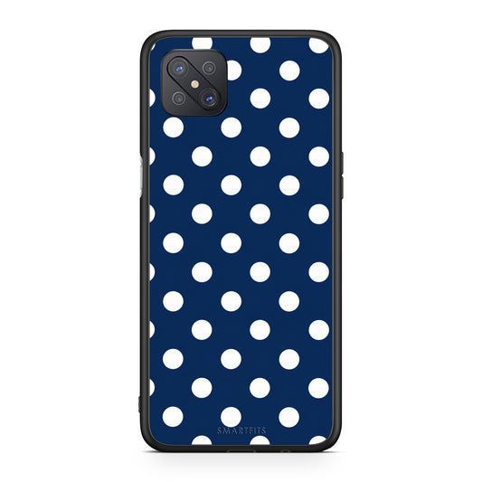 Θήκη Oppo Reno4 Z 5G / A92s White Large Polka Dots on Navy από τη Smartfits με σχέδιο στο πίσω μέρος και μαύρο περίβλημα | Oppo Reno4 Z 5G / A92s White Large Polka Dots on Navy case with colorful back and black bezels
