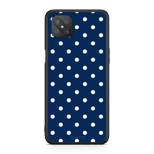 Θήκη Oppo Reno4 Z 5G / A92s White Small Polka Dots on Navy από τη Smartfits με σχέδιο στο πίσω μέρος και μαύρο περίβλημα | Oppo Reno4 Z 5G / A92s White Small Polka Dots on Navy case with colorful back and black bezels
