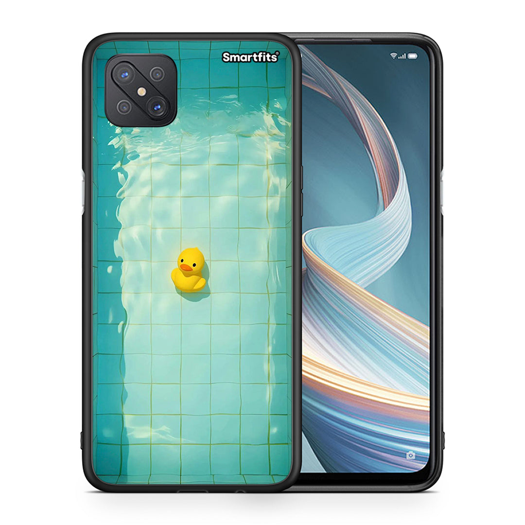 Θήκη Oppo Reno4 Z 5G Yellow Duck από τη Smartfits με σχέδιο στο πίσω μέρος και μαύρο περίβλημα | Oppo Reno4 Z 5G Yellow Duck case with colorful back and black bezels