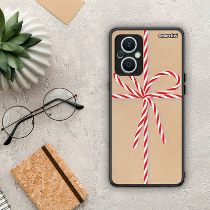 Θήκη Oppo Reno7 Lite Christmas Gift από τη Smartfits με σχέδιο στο πίσω μέρος και μαύρο περίβλημα | Oppo Reno7 Lite Christmas Gift Case with Colorful Back and Black Bezels