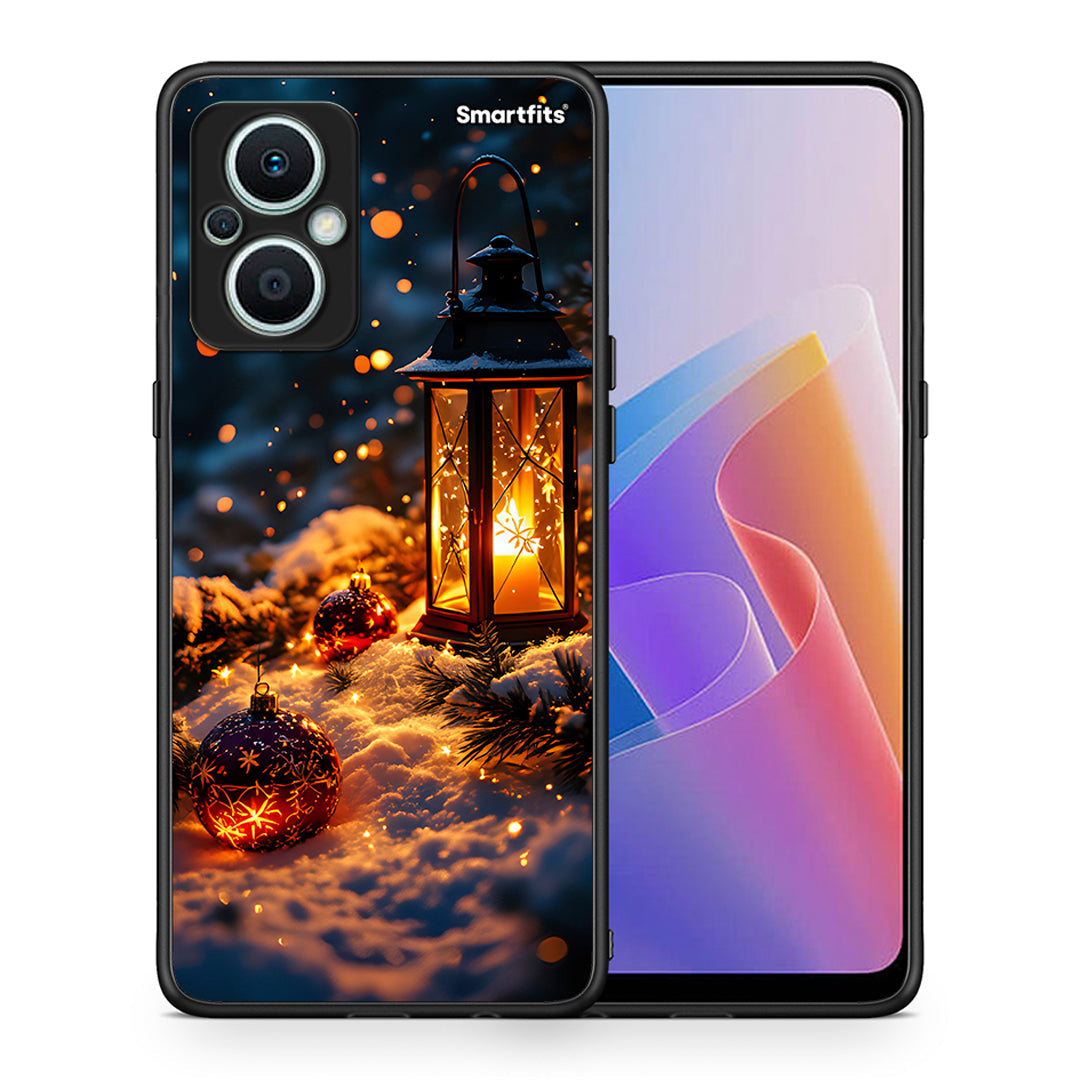 Θήκη Oppo Reno7 Lite Christmas Ornaments από τη Smartfits με σχέδιο στο πίσω μέρος και μαύρο περίβλημα | Oppo Reno7 Lite Christmas Ornaments Case with Colorful Back and Black Bezels