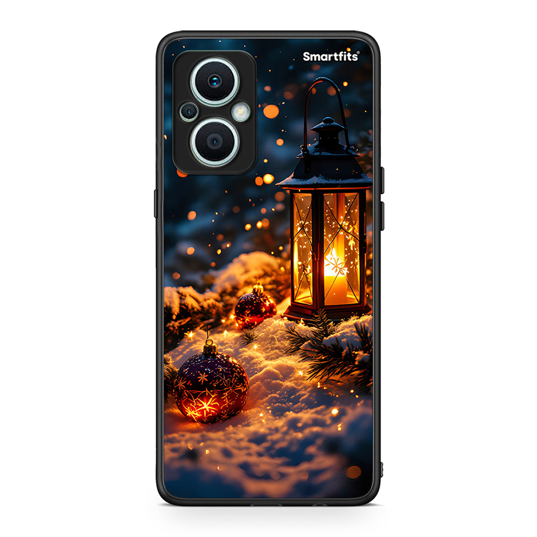 Θήκη Oppo Reno7 Lite Christmas Ornaments από τη Smartfits με σχέδιο στο πίσω μέρος και μαύρο περίβλημα | Oppo Reno7 Lite Christmas Ornaments Case with Colorful Back and Black Bezels