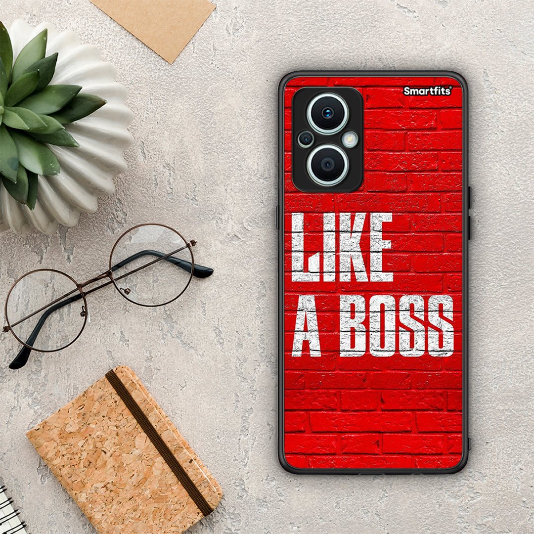 Θήκη Oppo Reno7 Lite Like A Boss από τη Smartfits με σχέδιο στο πίσω μέρος και μαύρο περίβλημα | Oppo Reno7 Lite Like A Boss Case with Colorful Back and Black Bezels