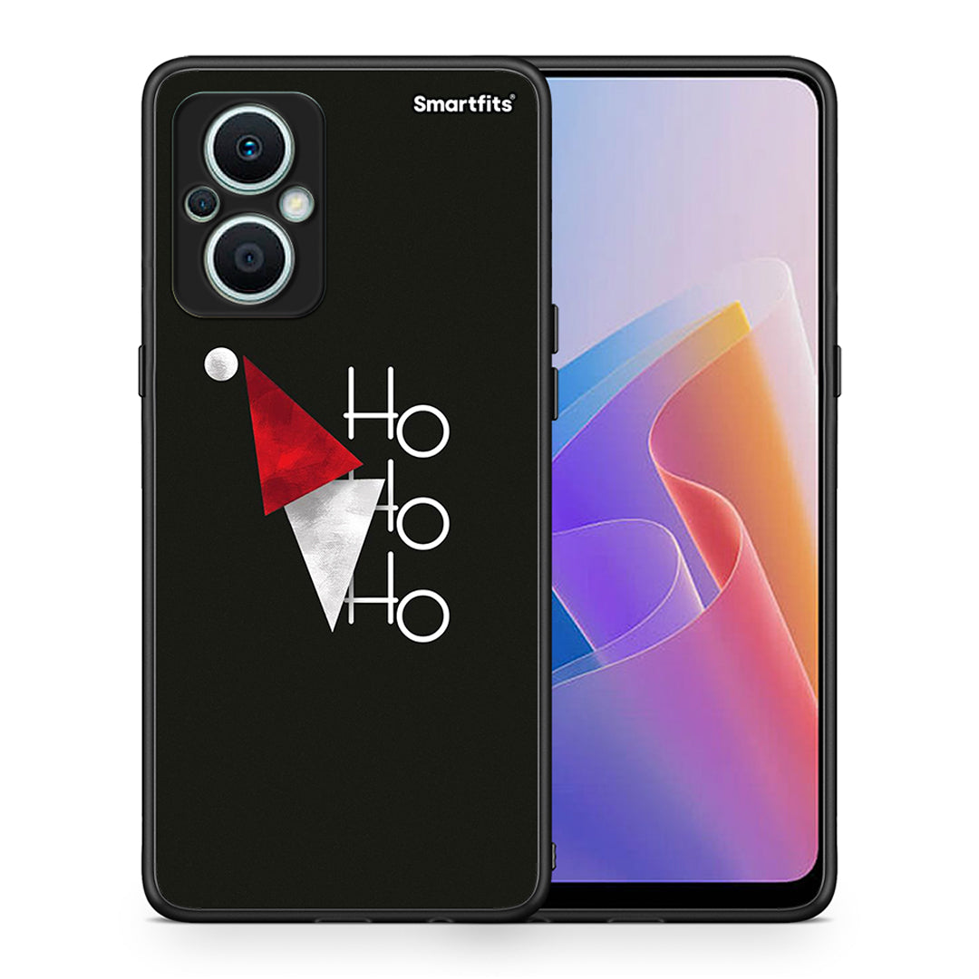 Θήκη Oppo Reno7 Lite Minimal Christmas από τη Smartfits με σχέδιο στο πίσω μέρος και μαύρο περίβλημα | Oppo Reno7 Lite Minimal Christmas Case with Colorful Back and Black Bezels