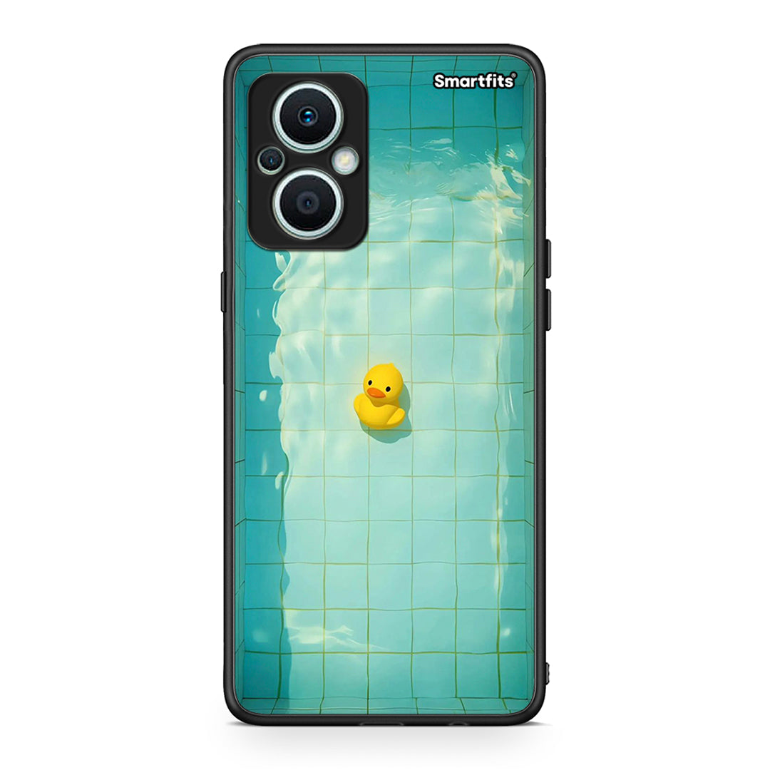 Θήκη Oppo Reno7 Lite Yellow Duck από τη Smartfits με σχέδιο στο πίσω μέρος και μαύρο περίβλημα | Oppo Reno7 Lite Yellow Duck Case with Colorful Back and Black Bezels