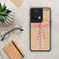 Thumbnail for Θήκη Oppo Reno8 5G Christmas Gift από τη Smartfits με σχέδιο στο πίσω μέρος και μαύρο περίβλημα | Oppo Reno8 5G Christmas Gift Case with Colorful Back and Black Bezels