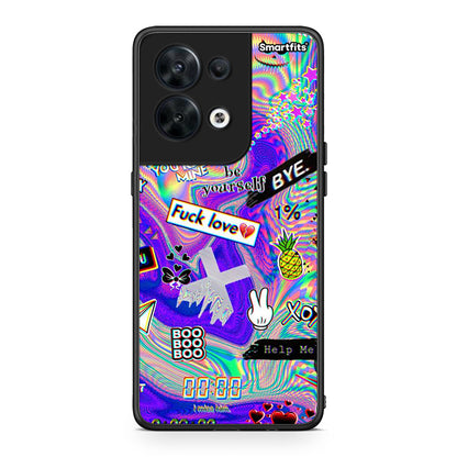 Θήκη Oppo Reno8 5G Game Over από τη Smartfits με σχέδιο στο πίσω μέρος και μαύρο περίβλημα | Oppo Reno8 5G Game Over Case with Colorful Back and Black Bezels