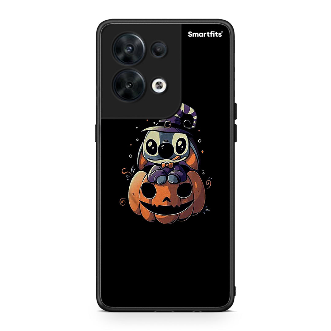 Θήκη Oppo Reno8 5G Halloween Stitch από τη Smartfits με σχέδιο στο πίσω μέρος και μαύρο περίβλημα | Oppo Reno8 5G Halloween Stitch Case with Colorful Back and Black Bezels