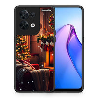 Thumbnail for Θήκη Oppo Reno8 5G Home For Christmas από τη Smartfits με σχέδιο στο πίσω μέρος και μαύρο περίβλημα | Oppo Reno8 5G Home For Christmas Case with Colorful Back and Black Bezels