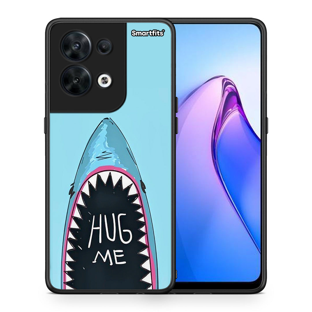 Θήκη Oppo Reno8 5G Hug Me από τη Smartfits με σχέδιο στο πίσω μέρος και μαύρο περίβλημα | Oppo Reno8 5G Hug Me Case with Colorful Back and Black Bezels