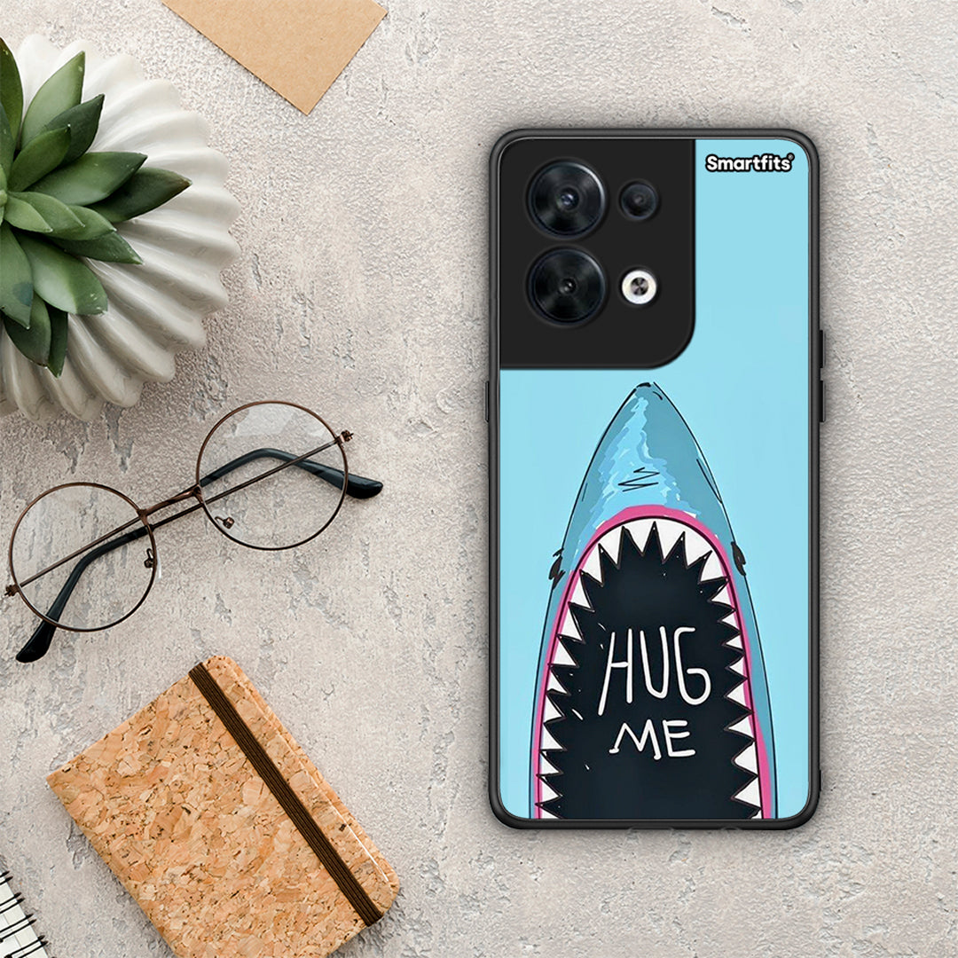 Θήκη Oppo Reno8 5G Hug Me από τη Smartfits με σχέδιο στο πίσω μέρος και μαύρο περίβλημα | Oppo Reno8 5G Hug Me Case with Colorful Back and Black Bezels