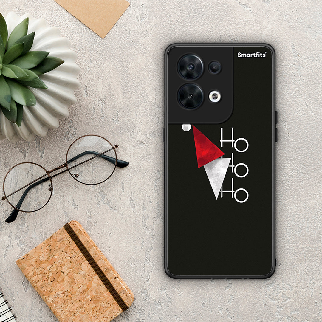 Θήκη Oppo Reno8 5G Minimal Christmas από τη Smartfits με σχέδιο στο πίσω μέρος και μαύρο περίβλημα | Oppo Reno8 5G Minimal Christmas Case with Colorful Back and Black Bezels