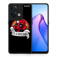 Thumbnail for Θήκη Oppo Reno8 5G Unicorn Deadpool από τη Smartfits με σχέδιο στο πίσω μέρος και μαύρο περίβλημα | Oppo Reno8 5G Unicorn Deadpool Case with Colorful Back and Black Bezels