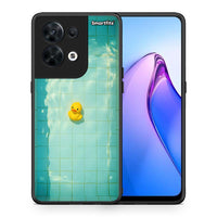 Thumbnail for Θήκη Oppo Reno8 5G Yellow Duck από τη Smartfits με σχέδιο στο πίσω μέρος και μαύρο περίβλημα | Oppo Reno8 5G Yellow Duck Case with Colorful Back and Black Bezels