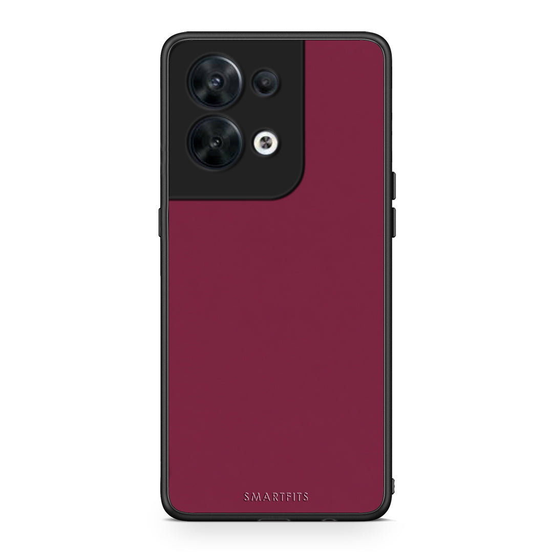 Θήκη Oppo Reno8 5G Burgundy από τη Smartfits με σχέδιο στο πίσω μέρος και μαύρο περίβλημα | Oppo Reno8 5G Burgundy case with colorful back and black bezels