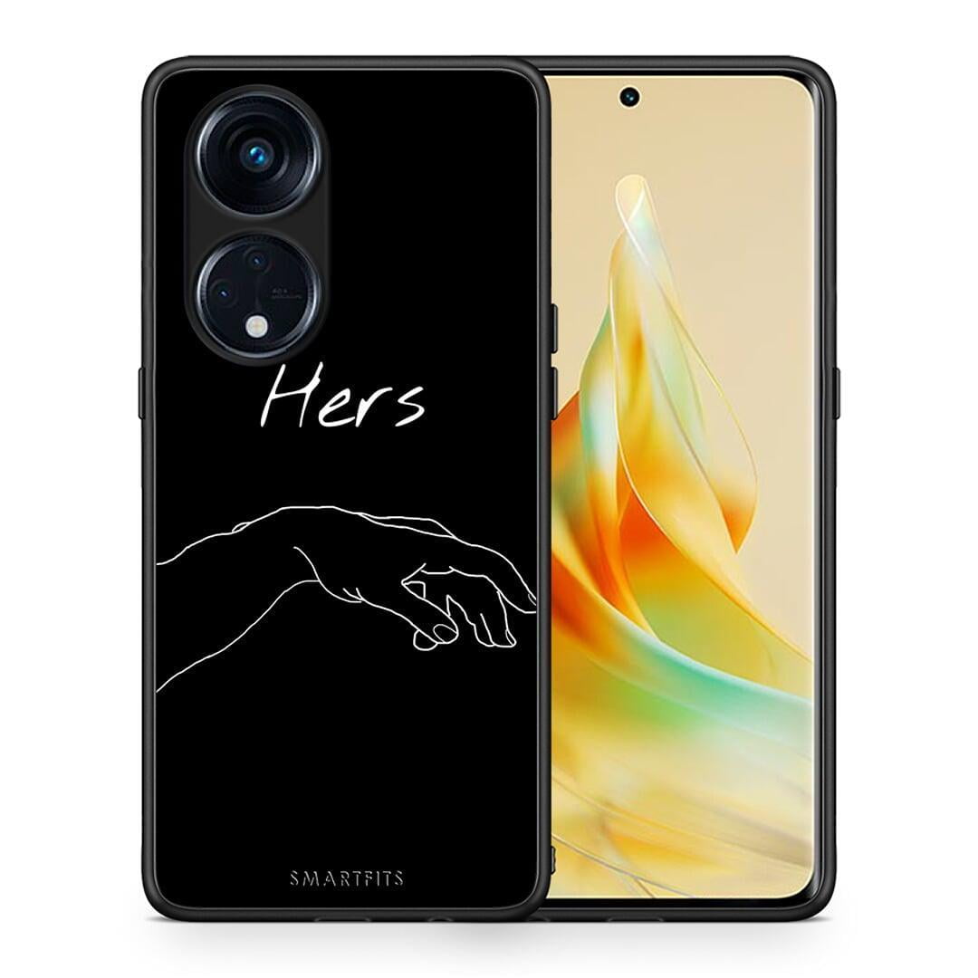 Θήκη Oppo A98 Aesthetic Love 1 από τη Smartfits με σχέδιο στο πίσω μέρος και μαύρο περίβλημα | Oppo A98 Aesthetic Love 1 Case with Colorful Back and Black Bezels