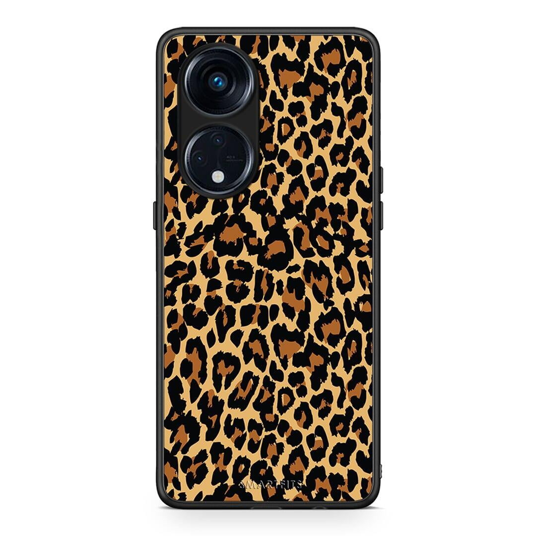 Θήκη Oppo A98 Animal Leopard από τη Smartfits με σχέδιο στο πίσω μέρος και μαύρο περίβλημα | Oppo A98 Animal Leopard Case with Colorful Back and Black Bezels