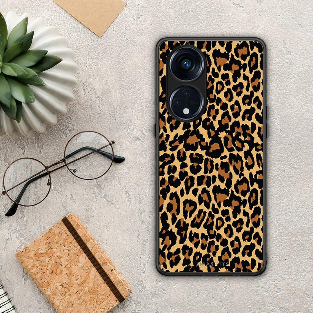 Θήκη Oppo A98 Animal Leopard από τη Smartfits με σχέδιο στο πίσω μέρος και μαύρο περίβλημα | Oppo A98 Animal Leopard Case with Colorful Back and Black Bezels