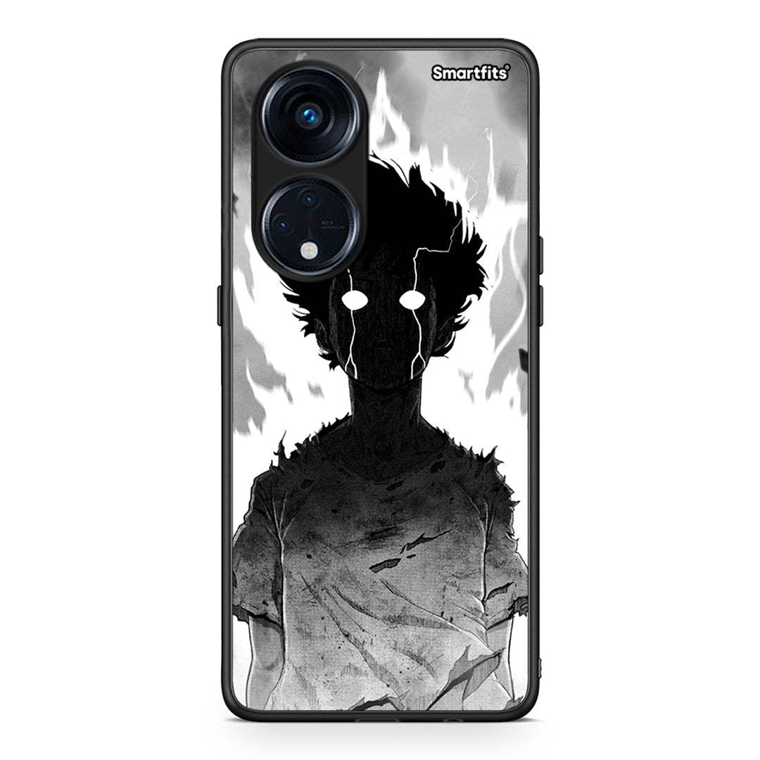 Θήκη Oppo A98 Anime Boy από τη Smartfits με σχέδιο στο πίσω μέρος και μαύρο περίβλημα | Oppo A98 Anime Boy Case with Colorful Back and Black Bezels