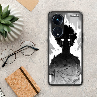 Θήκη Oppo A98 Anime Boy από τη Smartfits με σχέδιο στο πίσω μέρος και μαύρο περίβλημα | Oppo A98 Anime Boy Case with Colorful Back and Black Bezels