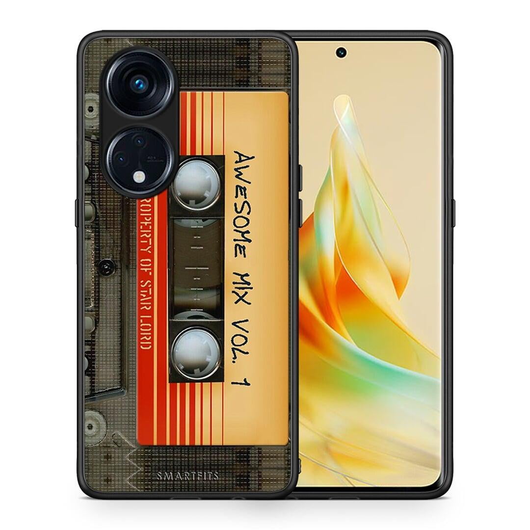 Θήκη Oppo A98 Awesome Mix από τη Smartfits με σχέδιο στο πίσω μέρος και μαύρο περίβλημα | Oppo A98 Awesome Mix Case with Colorful Back and Black Bezels