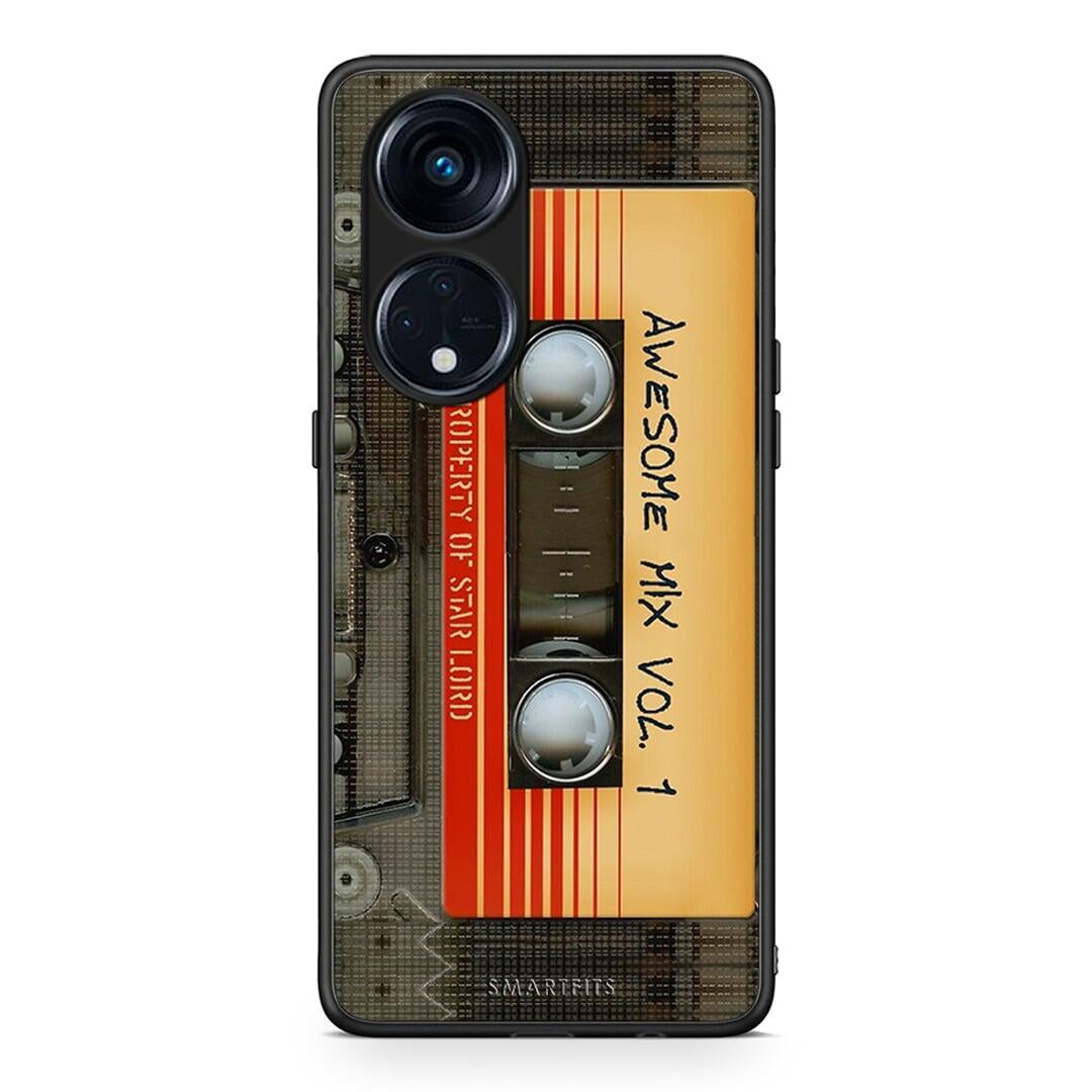 Θήκη Oppo A98 Awesome Mix από τη Smartfits με σχέδιο στο πίσω μέρος και μαύρο περίβλημα | Oppo A98 Awesome Mix Case with Colorful Back and Black Bezels