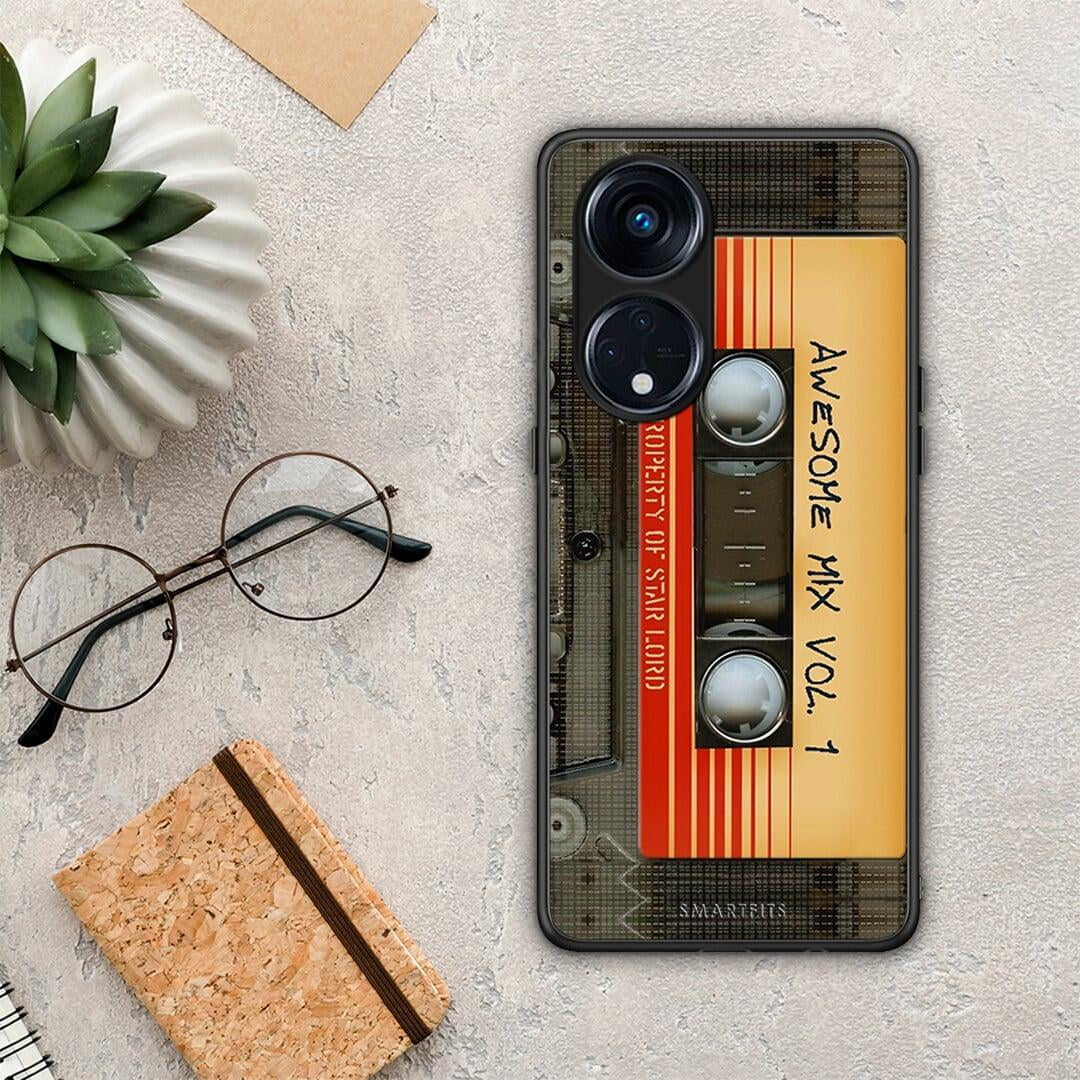 Θήκη Oppo A98 Awesome Mix από τη Smartfits με σχέδιο στο πίσω μέρος και μαύρο περίβλημα | Oppo A98 Awesome Mix Case with Colorful Back and Black Bezels