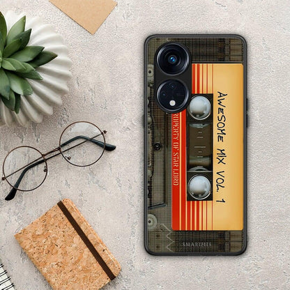 Θήκη Oppo A98 Awesome Mix από τη Smartfits με σχέδιο στο πίσω μέρος και μαύρο περίβλημα | Oppo A98 Awesome Mix Case with Colorful Back and Black Bezels
