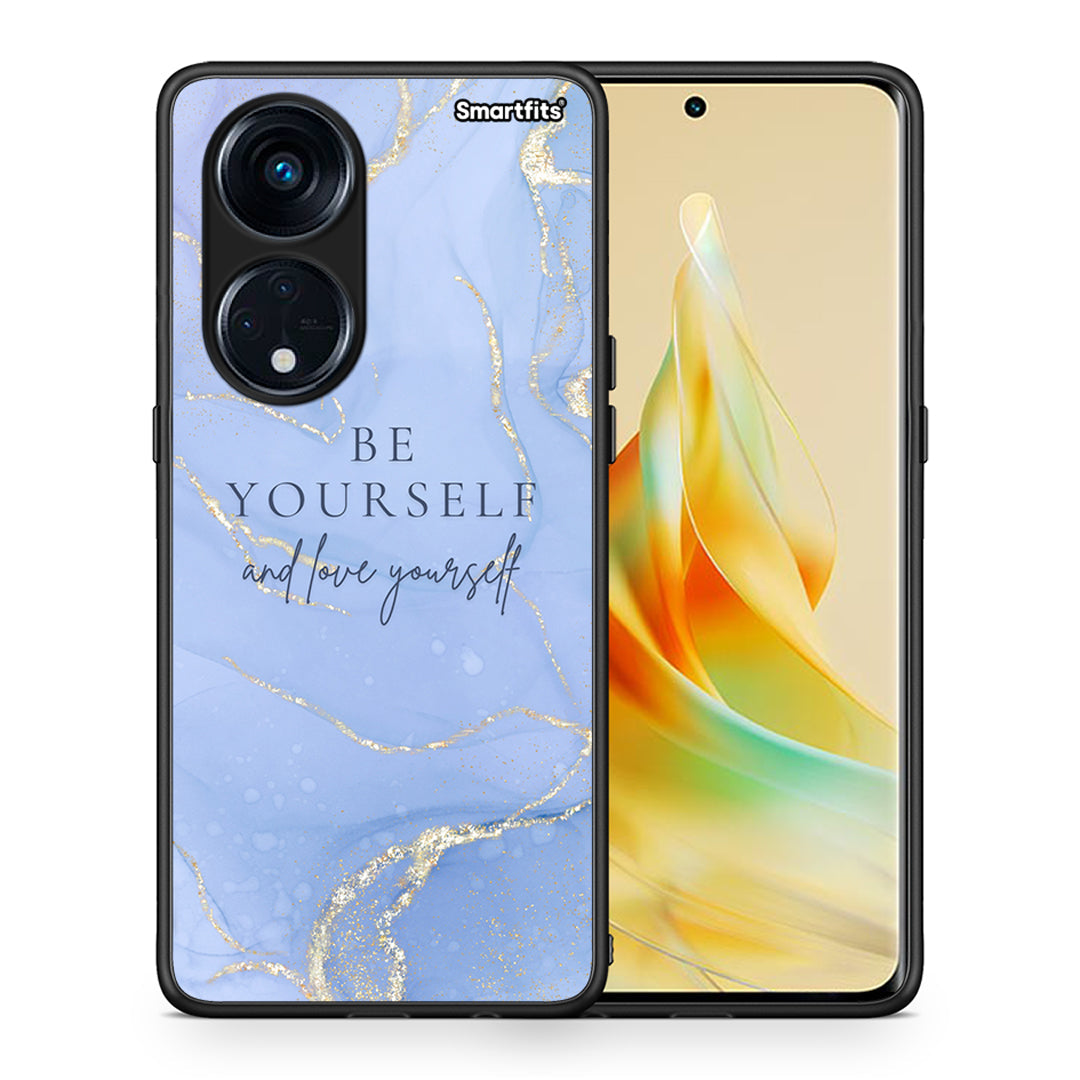 Θήκη Oppo A98 Be Yourself από τη Smartfits με σχέδιο στο πίσω μέρος και μαύρο περίβλημα | Oppo A98 Be Yourself Case with Colorful Back and Black Bezels