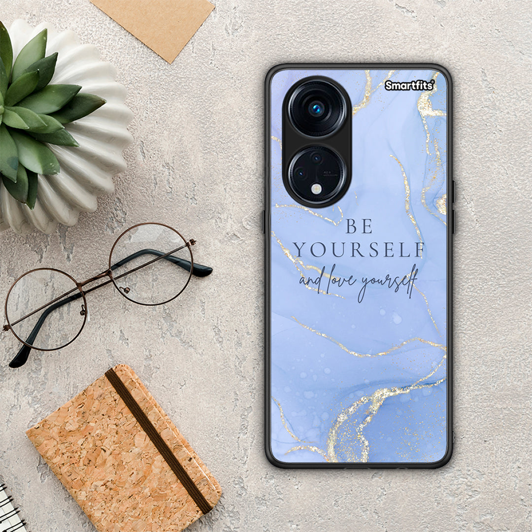 Θήκη Oppo A98 Be Yourself από τη Smartfits με σχέδιο στο πίσω μέρος και μαύρο περίβλημα | Oppo A98 Be Yourself Case with Colorful Back and Black Bezels