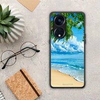 Thumbnail for Θήκη Oppo A98 Beautiful Beach από τη Smartfits με σχέδιο στο πίσω μέρος και μαύρο περίβλημα | Oppo A98 Beautiful Beach Case with Colorful Back and Black Bezels