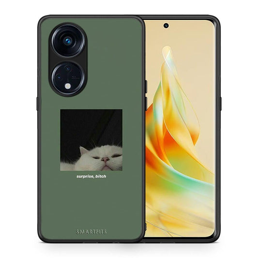 Θήκη Oppo A98 Bitch Surprise από τη Smartfits με σχέδιο στο πίσω μέρος και μαύρο περίβλημα | Oppo A98 Bitch Surprise Case with Colorful Back and Black Bezels