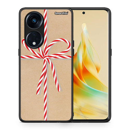 Θήκη Oppo A98 Christmas Gift από τη Smartfits με σχέδιο στο πίσω μέρος και μαύρο περίβλημα | Oppo A98 Christmas Gift Case with Colorful Back and Black Bezels