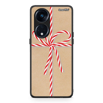 Θήκη Oppo A98 Christmas Gift από τη Smartfits με σχέδιο στο πίσω μέρος και μαύρο περίβλημα | Oppo A98 Christmas Gift Case with Colorful Back and Black Bezels
