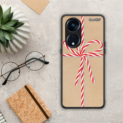 Θήκη Oppo A98 Christmas Gift από τη Smartfits με σχέδιο στο πίσω μέρος και μαύρο περίβλημα | Oppo A98 Christmas Gift Case with Colorful Back and Black Bezels