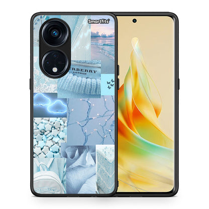 Θήκη Oppo Reno8T 5G / A1 Pro Ciel Aesthetic Collage από τη Smartfits με σχέδιο στο πίσω μέρος και μαύρο περίβλημα | Oppo Reno8T 5G / A1 Pro Ciel Aesthetic Collage Case with Colorful Back and Black Bezels
