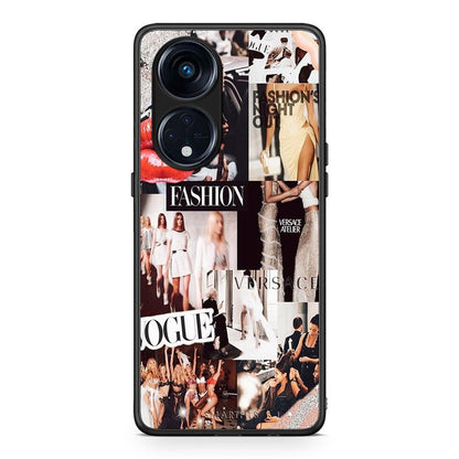 Θήκη Oppo A98 Collage Fashion από τη Smartfits με σχέδιο στο πίσω μέρος και μαύρο περίβλημα | Oppo A98 Collage Fashion Case with Colorful Back and Black Bezels