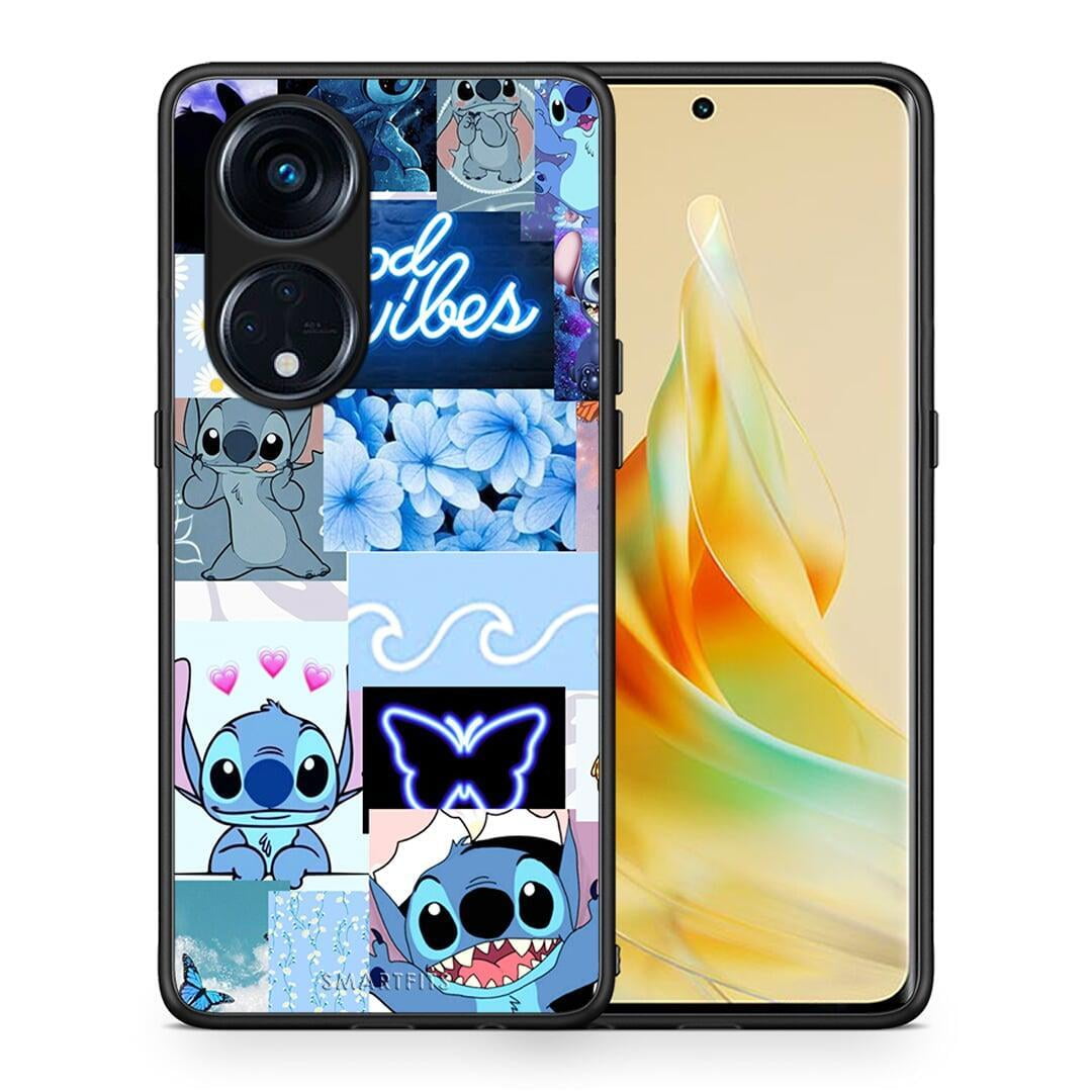 Θήκη Oppo A98 Collage Good Vibes από τη Smartfits με σχέδιο στο πίσω μέρος και μαύρο περίβλημα | Oppo A98 Collage Good Vibes Case with Colorful Back and Black Bezels