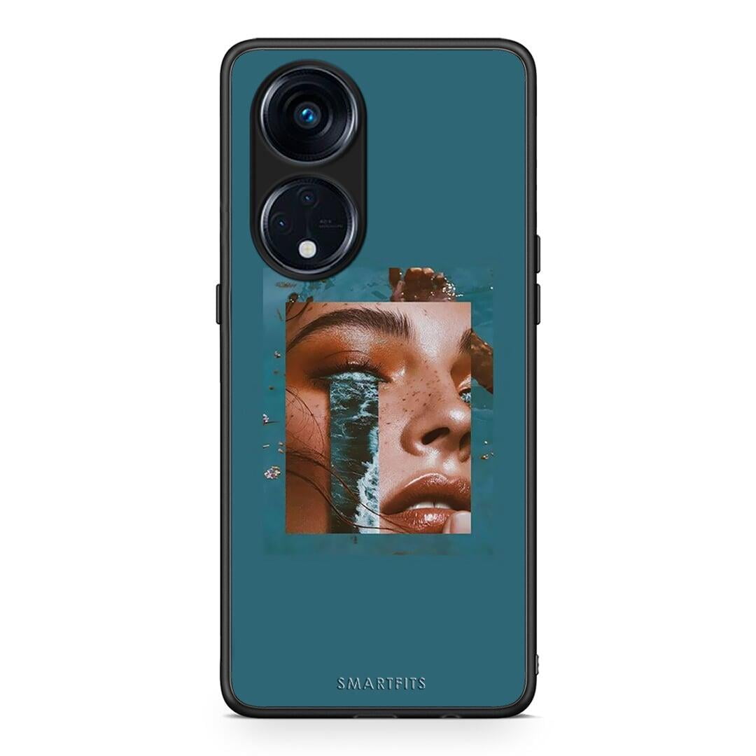 Θήκη Oppo A98 Cry An Ocean από τη Smartfits με σχέδιο στο πίσω μέρος και μαύρο περίβλημα | Oppo A98 Cry An Ocean Case with Colorful Back and Black Bezels