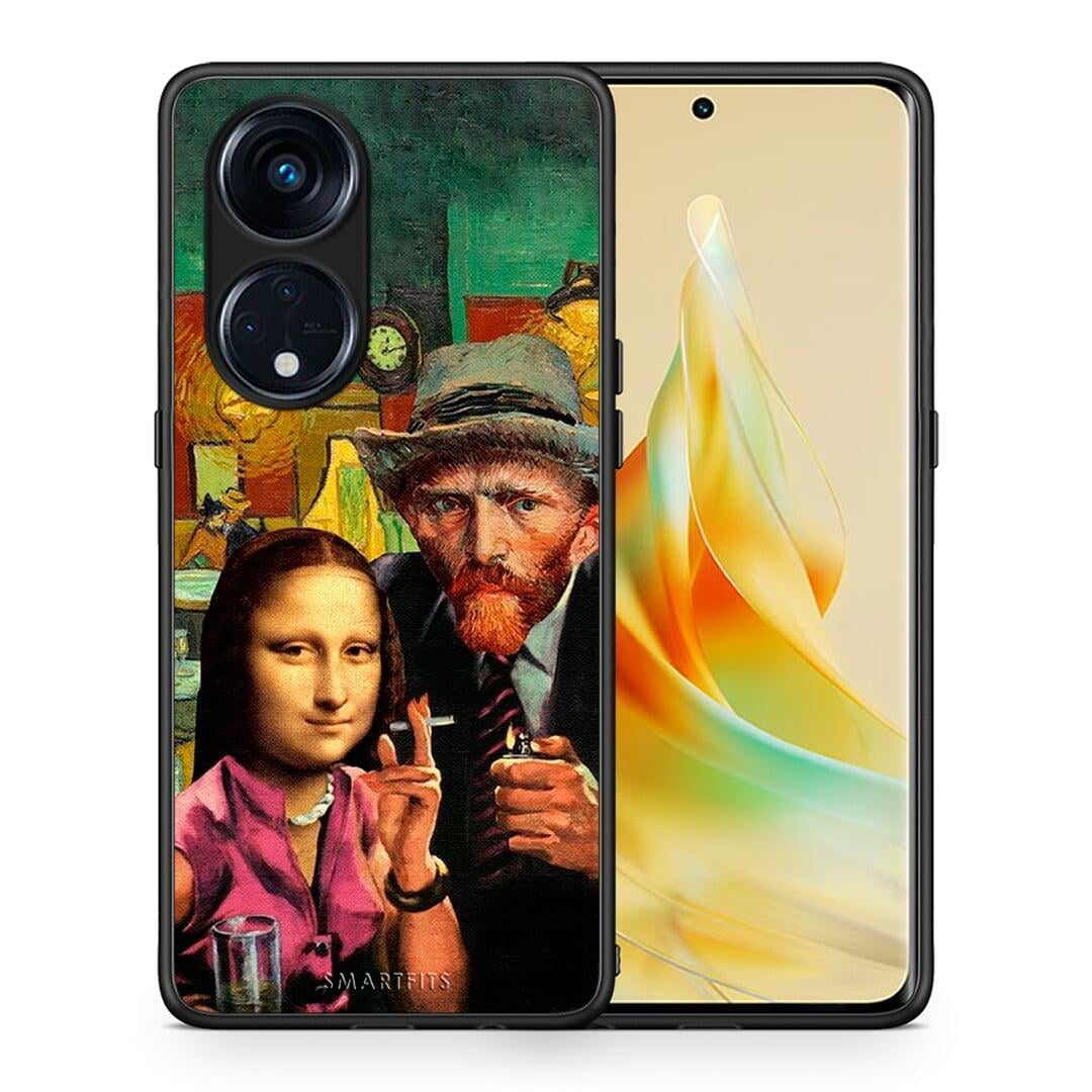 Θήκη Oppo A98 Funny Art από τη Smartfits με σχέδιο στο πίσω μέρος και μαύρο περίβλημα | Oppo A98 Funny Art Case with Colorful Back and Black Bezels