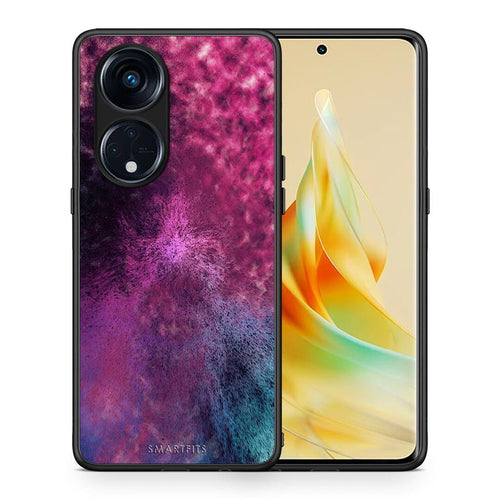 Θήκη Oppo A98 Galactic Aurora από τη Smartfits με σχέδιο στο πίσω μέρος και μαύρο περίβλημα | Oppo A98 Galactic Aurora Case with Colorful Back and Black Bezels