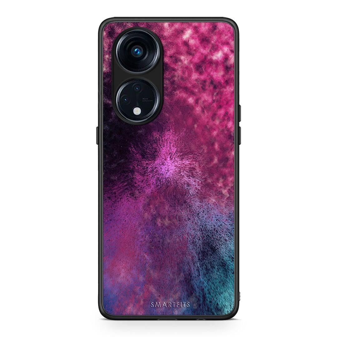 Θήκη Oppo A98 Galactic Aurora από τη Smartfits με σχέδιο στο πίσω μέρος και μαύρο περίβλημα | Oppo A98 Galactic Aurora Case with Colorful Back and Black Bezels