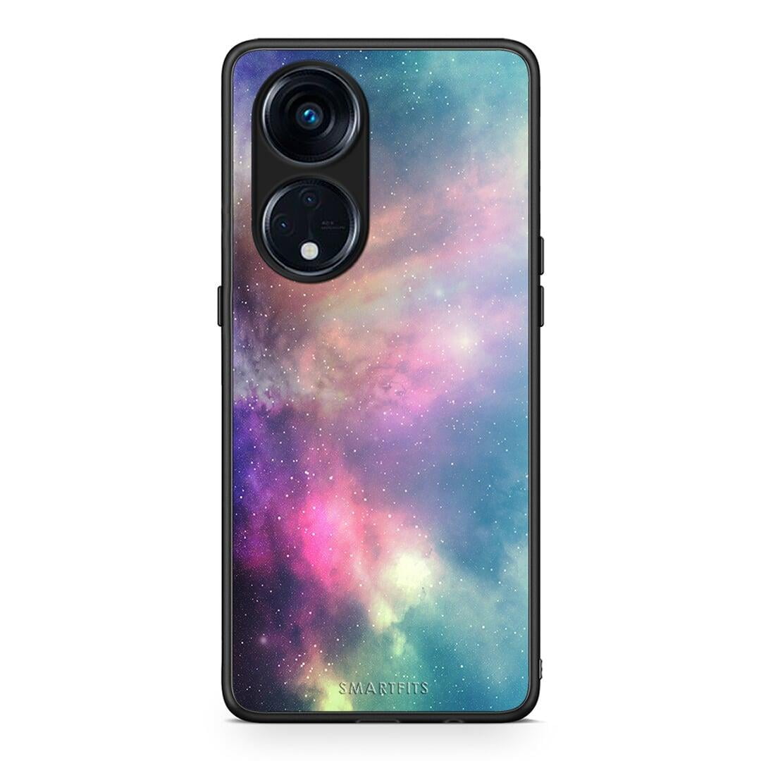 Θήκη Oppo A98 Galactic Rainbow από τη Smartfits με σχέδιο στο πίσω μέρος και μαύρο περίβλημα | Oppo A98 Galactic Rainbow Case with Colorful Back and Black Bezels